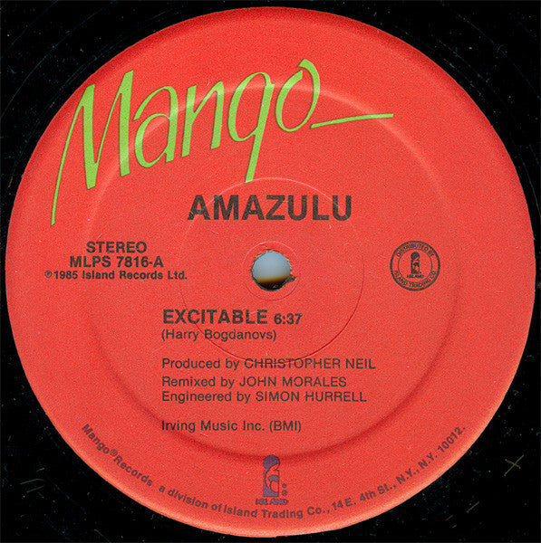 Amazulu : Excitable (12")
