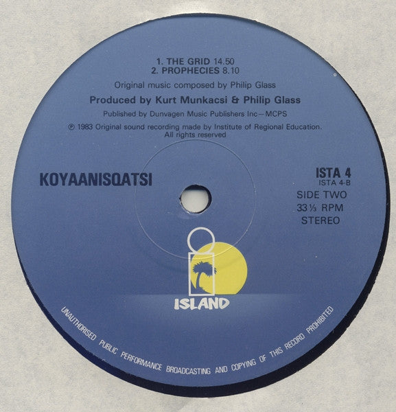 Philip Glass ~ Koyaanisqatsi (Vinyl) - Djungel & Jazz