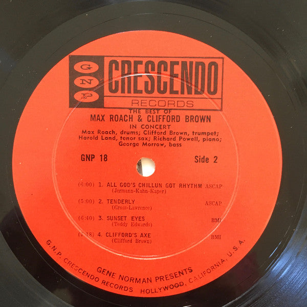 Clifford Brown And Max Roach ~ The Best Of Max Roach And Clifford Brown In Concert! (Vinyl) - Djungel & Jazz