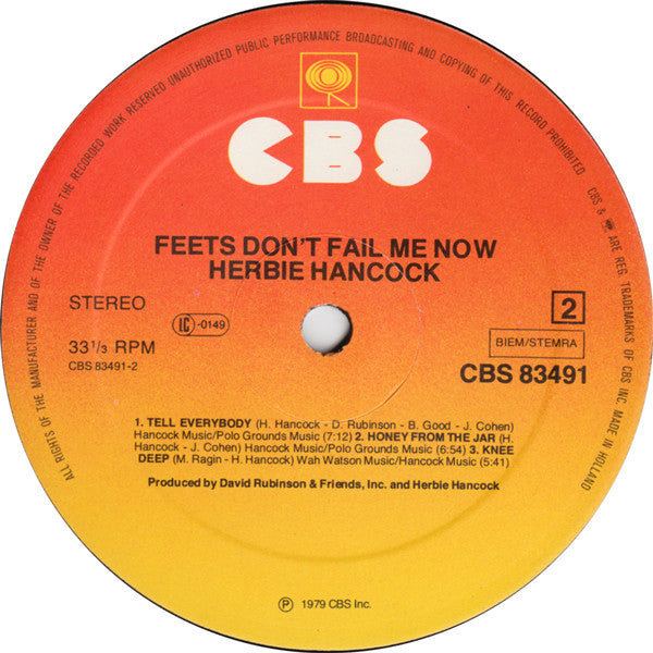 Herbie Hancock ~ Feets Don't Fail Me Now (Vinyl) - Djungel & Jazz