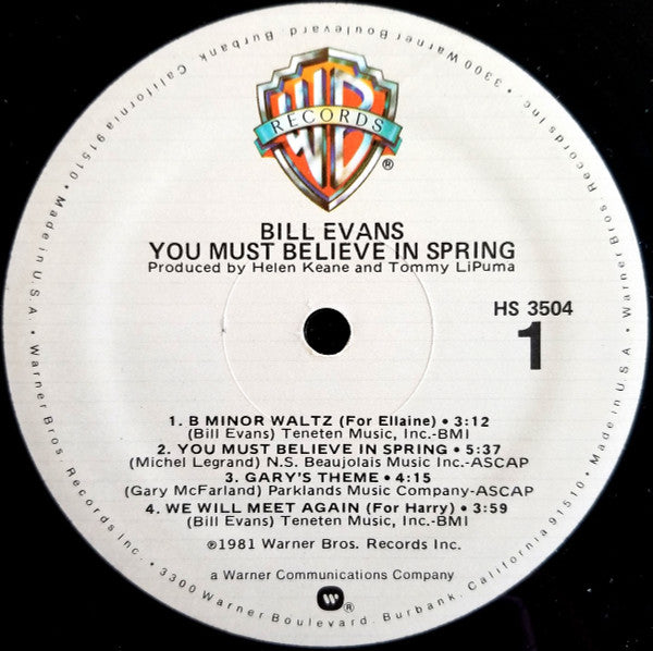 Bill Evans ~ You Must Believe In Spring (Vinyl) - Djungel & Jazz
