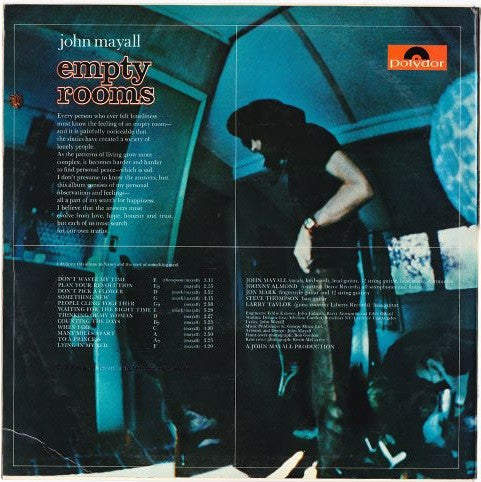 John Mayall ~ Empty Rooms (Vinyl) - Djungel & Jazz