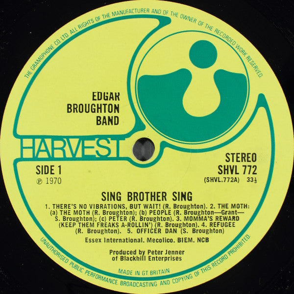 The Edgar Broughton Band : Sing Brother Sing (LP, Album, Gat)