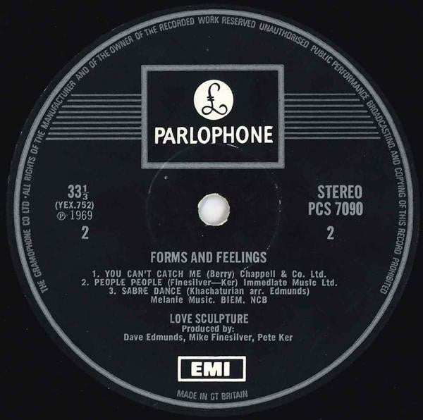 Love Sculpture : Forms And Feelings (LP, Album, Bla)