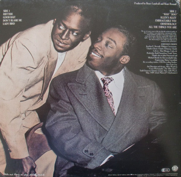 The Miles Davis/Tadd Dameron Quintet ~ In Paris Festival International De Jazz - May, 1949 (Vinyl) - Djungel & Jazz