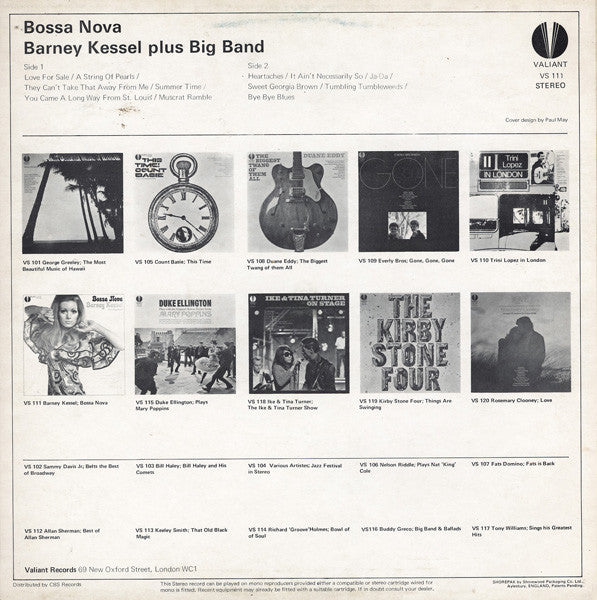 Barney Kessel ~ Bossa Nova (Vinyl) - Djungel & Jazz