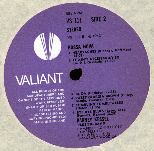 Barney Kessel ~ Bossa Nova (Vinyl) - Djungel & Jazz