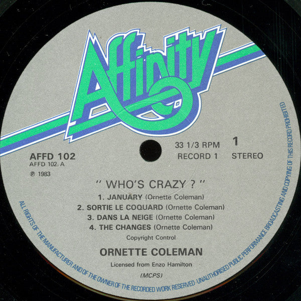 Ornette Coleman ~ Who's Crazy? (Vinyl) - Djungel & Jazz