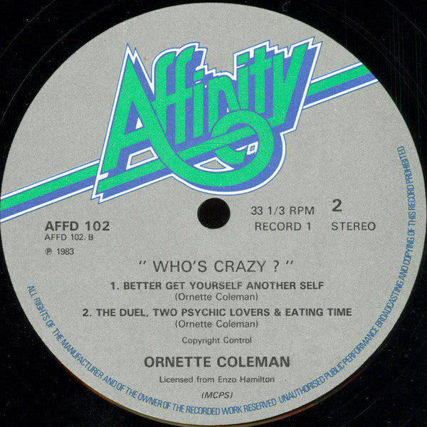 Ornette Coleman ~ Who's Crazy? (Vinyl) - Djungel & Jazz