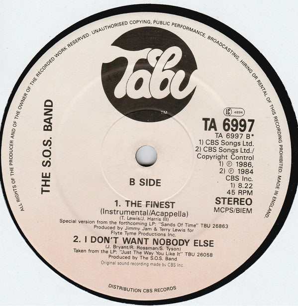 The S.O.S. Band ~ The Finest (Vinyl) - Djungel & Jazz