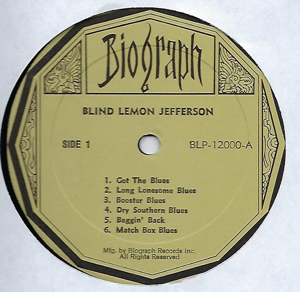 Blind Lemon Jefferson ~ 1926-29 (Vinyl) - Djungel & Jazz