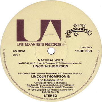 Lincoln Thompson* and Rasses Band* : Natural Wild (12")