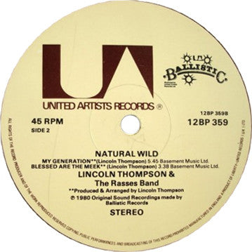 Lincoln Thompson* and Rasses Band* : Natural Wild (12")