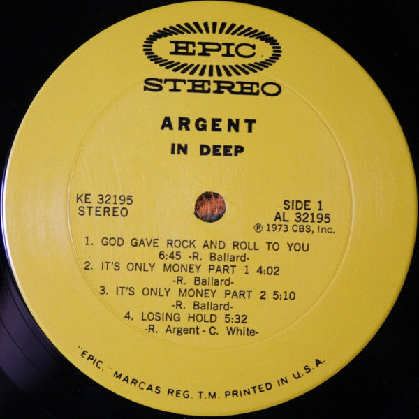 Argent ~ In Deep (Vinyl) - Djungel & Jazz