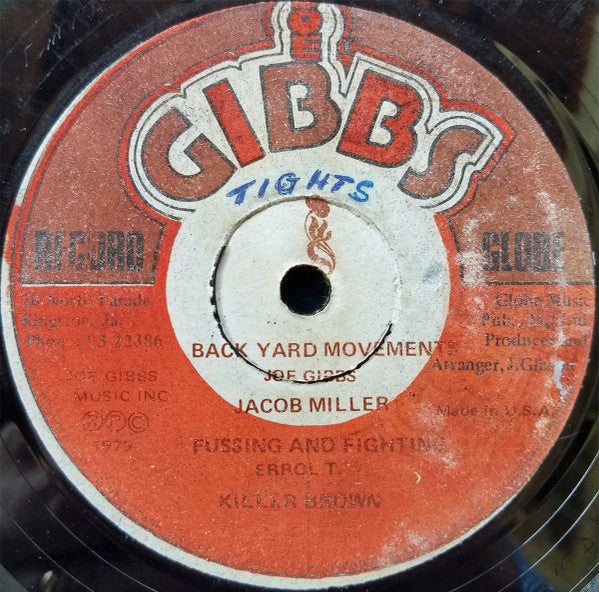 Jacob Miller / Little U Brown / Joe Gibbs & The Professionals : Back Yard Movements / Fussing And Fighting / Front Page (12")