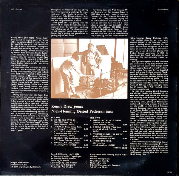 Kenny Drew & Niels-Henning Ørsted Pedersen : Duo 2 (LP, Album)