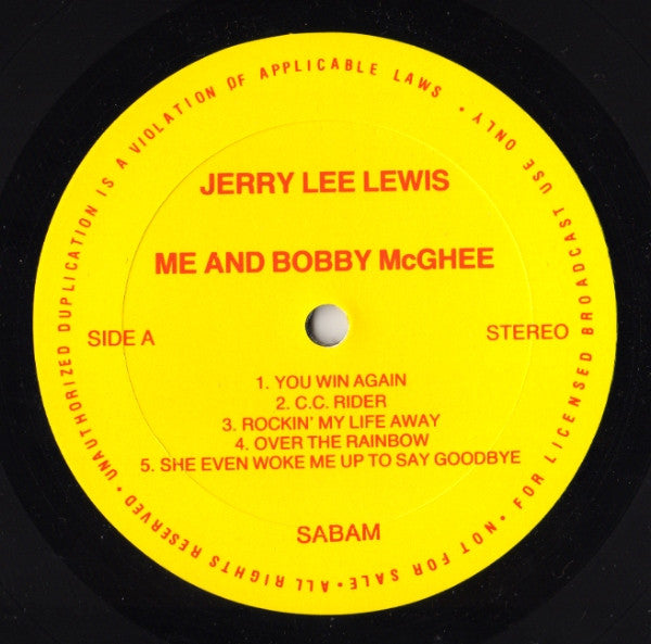 Jerry Lee Lewis : Me And Bobby McGhee (LP, Promo, Unofficial)