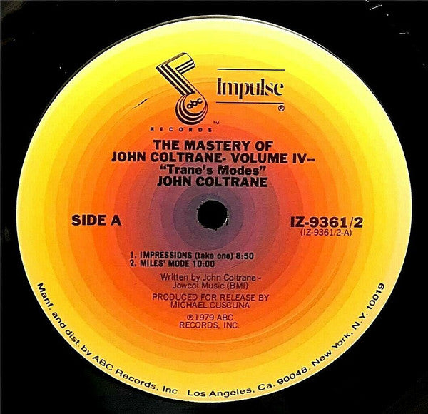 John Coltrane ~ The Mastery Of John Coltrane / Vol. IV "Trane's Modes" (Vinyl) - Djungel & Jazz