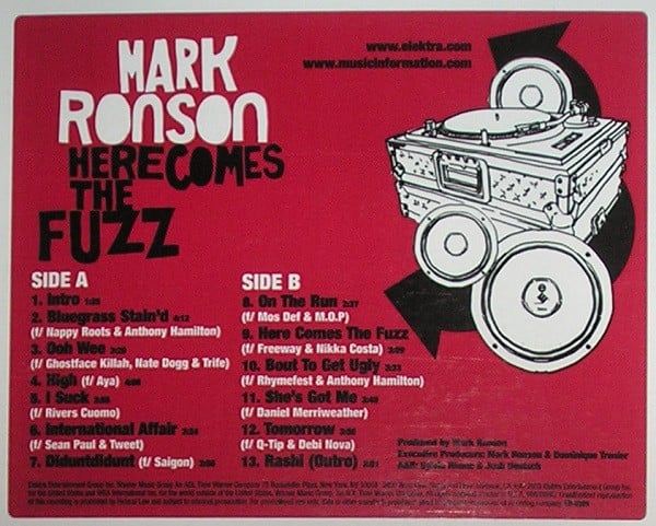 Mark Ronson : Here Comes The Fuzz (LP, Album, Promo)