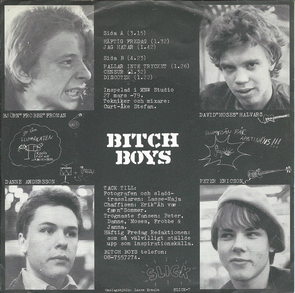 Bitch Boys (2) : Häftig Fredag (7", EP)