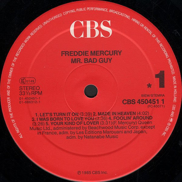 Freddie Mercury ~ Mr. Bad Guy (Vinyl) - Djungel & Jazz