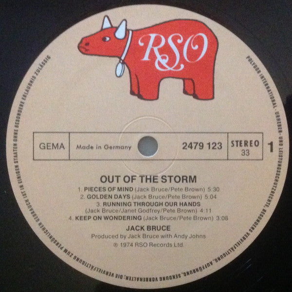 Jack Bruce ~ Out Of The Storm (Vinyl) - Djungel & Jazz