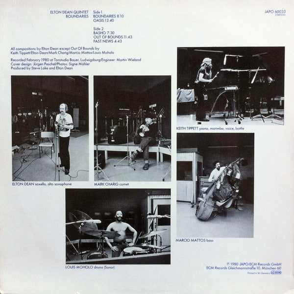 Elton Dean Quintet ~ Boundaries (Vinyl) - Djungel & Jazz