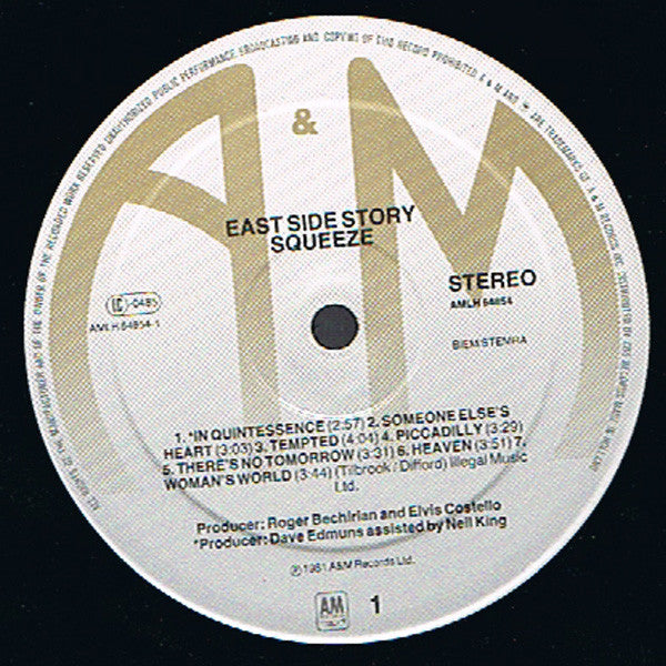 Squeeze  ~ East Side Story (Vinyl) - Djungel & Jazz