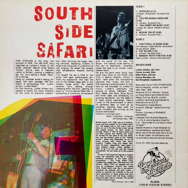 Luther Allison ~ South Side Safari (Vinyl) - Djungel & Jazz