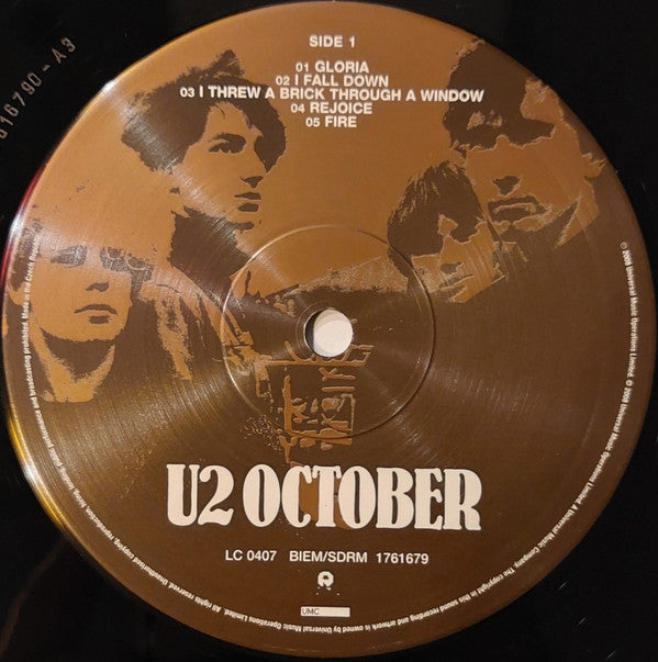 U2 : October (LP, Album, RE, RM, 180)