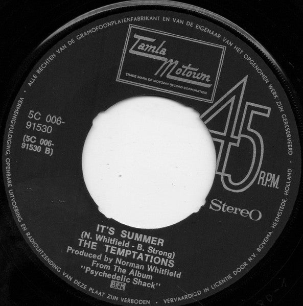The Temptations ~ Ball Of Confusion / It's Summer (Vinyl) - Djungel & Jazz