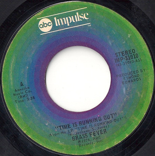 Brass Fever ~ Time Is Running Out (Vinyl) - Djungel & Jazz