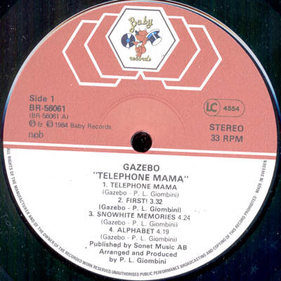 Gazebo : Telephone Mama (LP, Album)