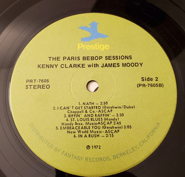 Kenny Clarke With James Moody : The Paris Bebop Sessions (LP, Comp, RM)