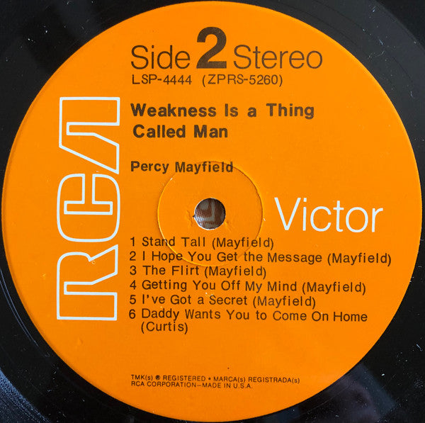 Percy Mayfield ~ Weakness Is A Thing Called Man (Vinyl) - Djungel & Jazz