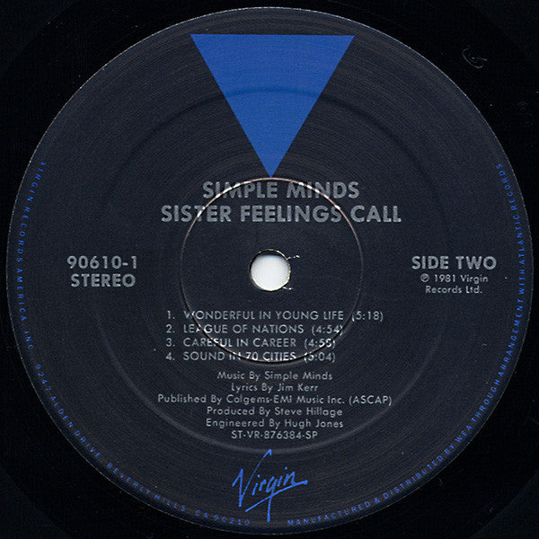 Simple Minds ~ Sister Feelings Call (Vinyl) - Djungel & Jazz