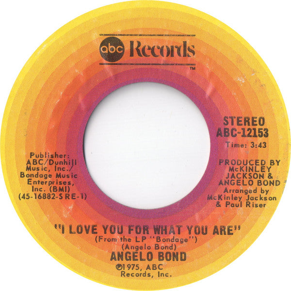Angelo Bond ~ He Gained The World (But Lost His Soul) / I Love You For What You Are (Vinyl) - Djungel & Jazz
