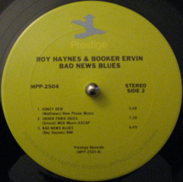 Roy Haynes And Booker Ervin ~ Bad News Blues (Vinyl) - Djungel & Jazz