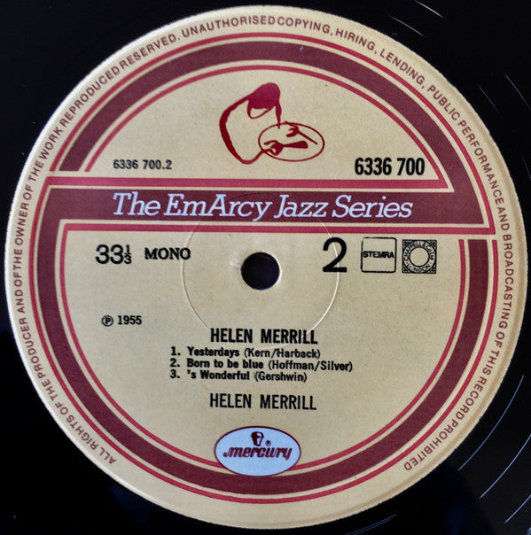 Helen Merrill ~ Helen Merrill (Vinyl) - Djungel & Jazz