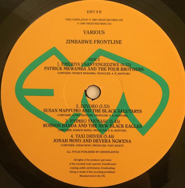 Various ~ Zimbabwe Frontline (Vinyl) - Djungel & Jazz