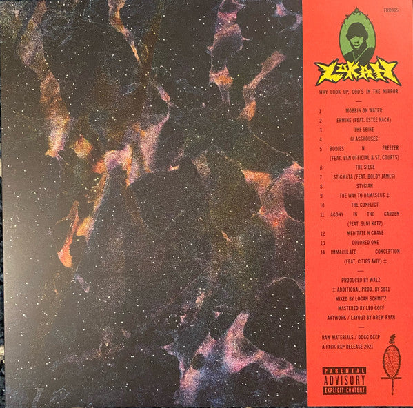 Lukah (2) : Why Look Up, God's In The Mirror (LP, Album, Ltd, Gre)
