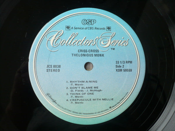 Thelonious Monk : Criss-Cross (LP, Album, RE)