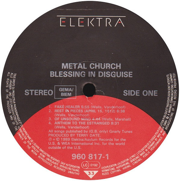Metal Church : Blessing In Disguise (LP, Album)