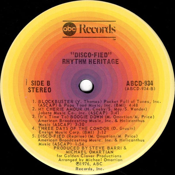 Rhythm Heritage ~ Disco-Fied (Vinyl) - Djungel & Jazz