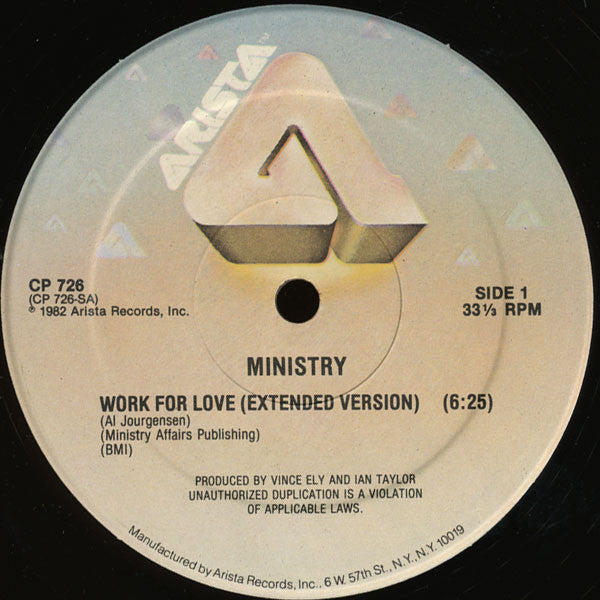Ministry : Work For Love (12")