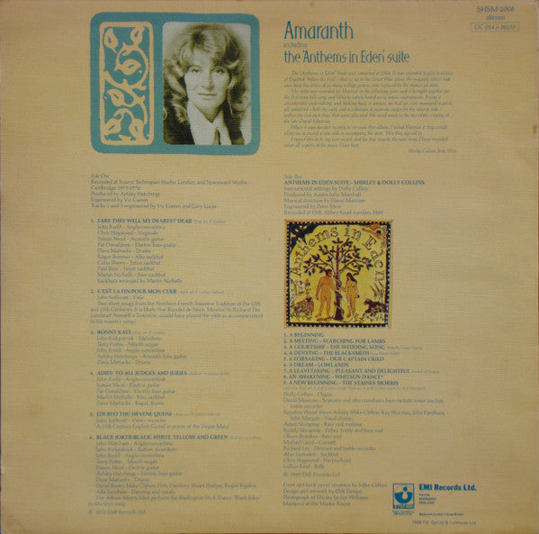 Shirley Collins ~ Amaranth (Vinyl) - Djungel & Jazz