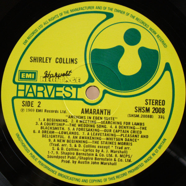 Shirley Collins ~ Amaranth (Vinyl) - Djungel & Jazz