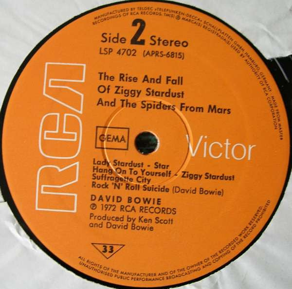 David Bowie : The Rise And Fall Of Ziggy Stardust And The Spiders From Mars (LP, Album, Gat)