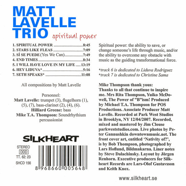 Matt Lavelle Trio ~ Spiritual Power (Vinyl) - Djungel & Jazz