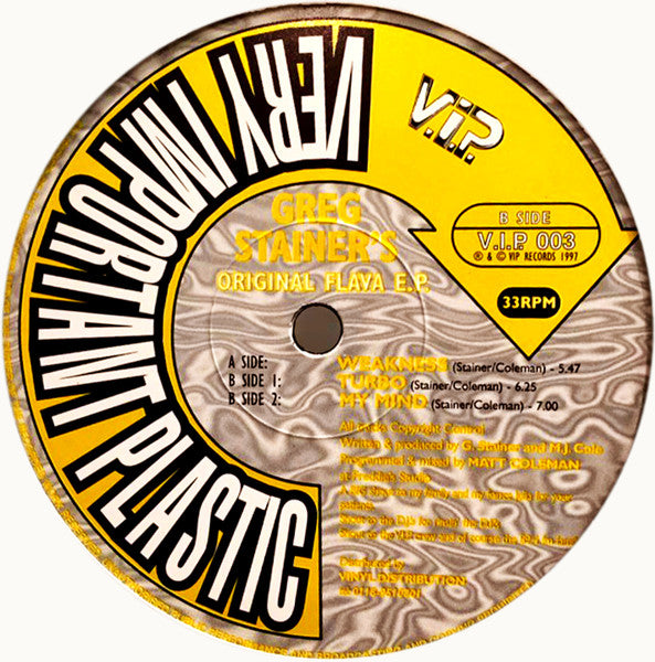 Greg Stainer : Original Flava E.P. (12", EP)